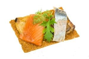 toast met zalm foto