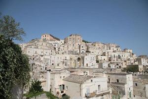 stadsgezicht van matera italië, werelderfgoed foto