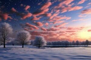 een rustig winter lucht biedt de perfect landschap achtergrond sfeer ai gegenereerd foto