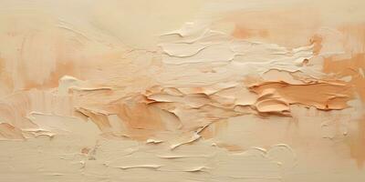 generatief ai, detailopname van impasto abstract ruw beige kunst schilderij structuur foto