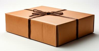 geschenk doos, aan het wachten voor een wonder, vakantie concept - ai gegenereerd beeld foto