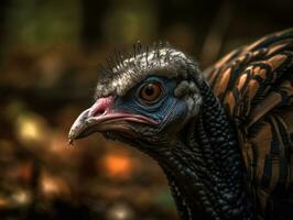 kalkoen vogel portret ai gegenereerd foto