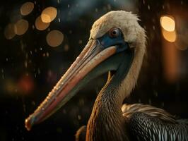 pelikaan vogel portret ai gegenereerd foto