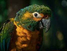 papegaai vogel portret ai gegenereerd foto