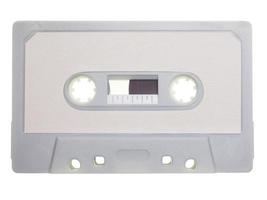 magneetbandcassette op wit wordt geïsoleerd foto