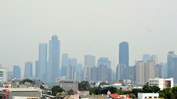 visie van de stad van Jakarta van een hoogte foto