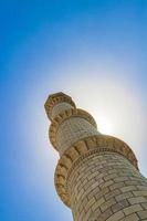 toren van taj mahal in agra, india foto