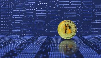 gouden bitcoin-cryptocurrency foto