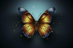 een vlinder symboliseert metamorfose in emdr behandeling geïsoleerd Aan een helling achtergrond foto