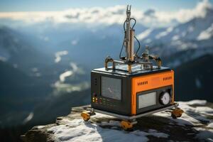 noodgeval weer station gebruikt voor alpine redden operaties in bergachtig regio foto