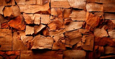 balsa hout textuur, panoramisch oud achtergrond - ai gegenereerd beeld foto