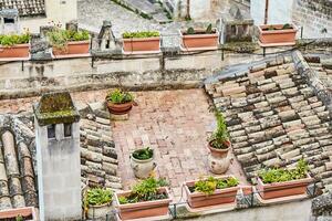 adembenemend visie van de oude stad- van matera, zuidelijk Italië. foto