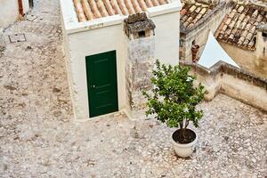 adembenemend visie van de oude stad- van matera, zuidelijk Italië. foto