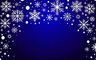 blauw achtergrond met sneeuwvlokken voor Kerstmis of nieuw jaar foto