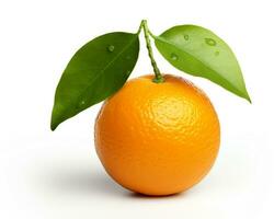 foto van mandarijn geïsoleerd Aan wit achtergrond. generatief ai