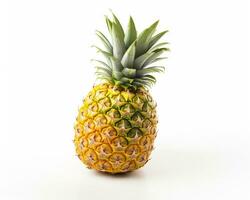 foto van ananas geïsoleerd Aan wit achtergrond. generatief ai