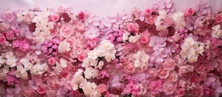verloving versierd met bloemen foto