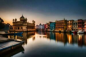 de gouden tempel, amritsar, Indië. ai-gegenereerd foto