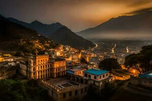 de stad van persoon, Italië. ai-gegenereerd foto