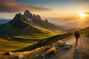 de dolomieten, Italië. ai-gegenereerd foto