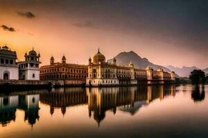 de paleis van amritsar, Indië. ai-gegenereerd foto