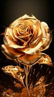 gouden roos 3d geven ai generatief foto