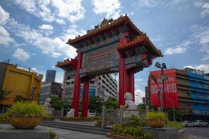 tempel van thailand in de chinatown-zone. foto