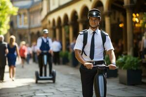 schoon energie Segway in historisch erfgoed plaats foto