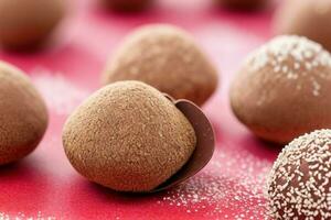chocola truffels. ai generatief pro foto