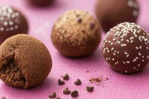 chocola truffels. ai generatief pro foto