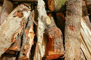 een stapel van hout foto