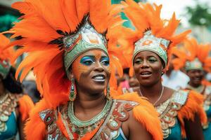 caraïben kostuum carnaval. genereren ai foto