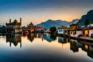 de stad van Amritsar in Indië. ai-gegenereerd foto