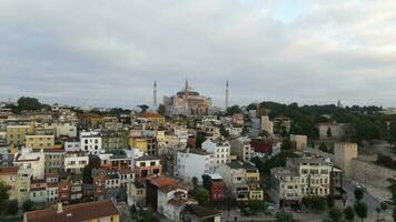 Istanbul antenne visie hagia sophia moskee foto