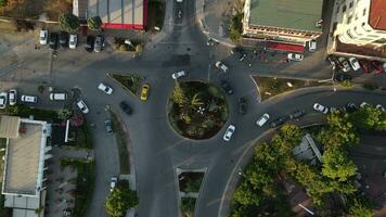 antenne dar timelapse stad verkeer foto