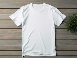 professioneel blanco t-shirt voor mockup ai gegenereerd foto