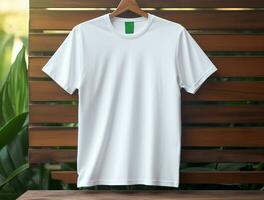 professioneel blanco t-shirt voor mockup ai gegenereerd foto