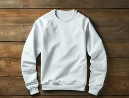 blanco sweater voor mockup ai gegenereerd foto