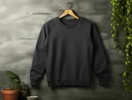 blanco sweater voor mockup ai gegenereerd foto