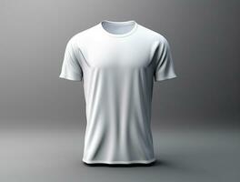 3d geven blanco t-shirt ai gegenereerd foto