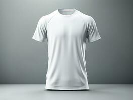 3d geven blanco t-shirt ai gegenereerd foto