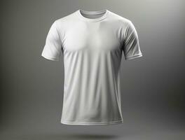 3d geven blanco t-shirt ai gegenereerd foto