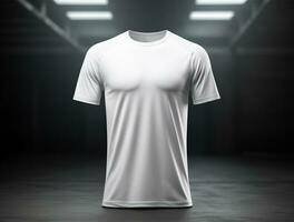 3d geven blanco t-shirt ai gegenereerd foto