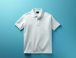 blanco polo t-shirt ai gegenereerd foto