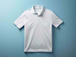 blanco polo t-shirt ai gegenereerd foto