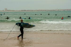 surfen scholen in baleaal eiland, Portugal foto