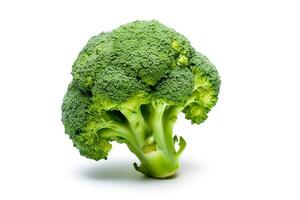 broccoli geïsoleerd Aan wit achtergrond.generatief ai. foto