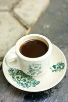 heet koffie, melayu peranakan stijl zwart koffie foto