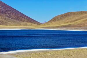 miniatuurtjes altiplanisch lagune in de atacama woestijn - san pedro de atacama. foto