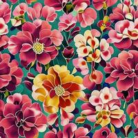 naadloos patroon bloemen ontwerp foto